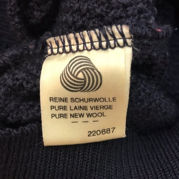 Geiger 100% Wool Navy Sweater - Picture 3 of 8